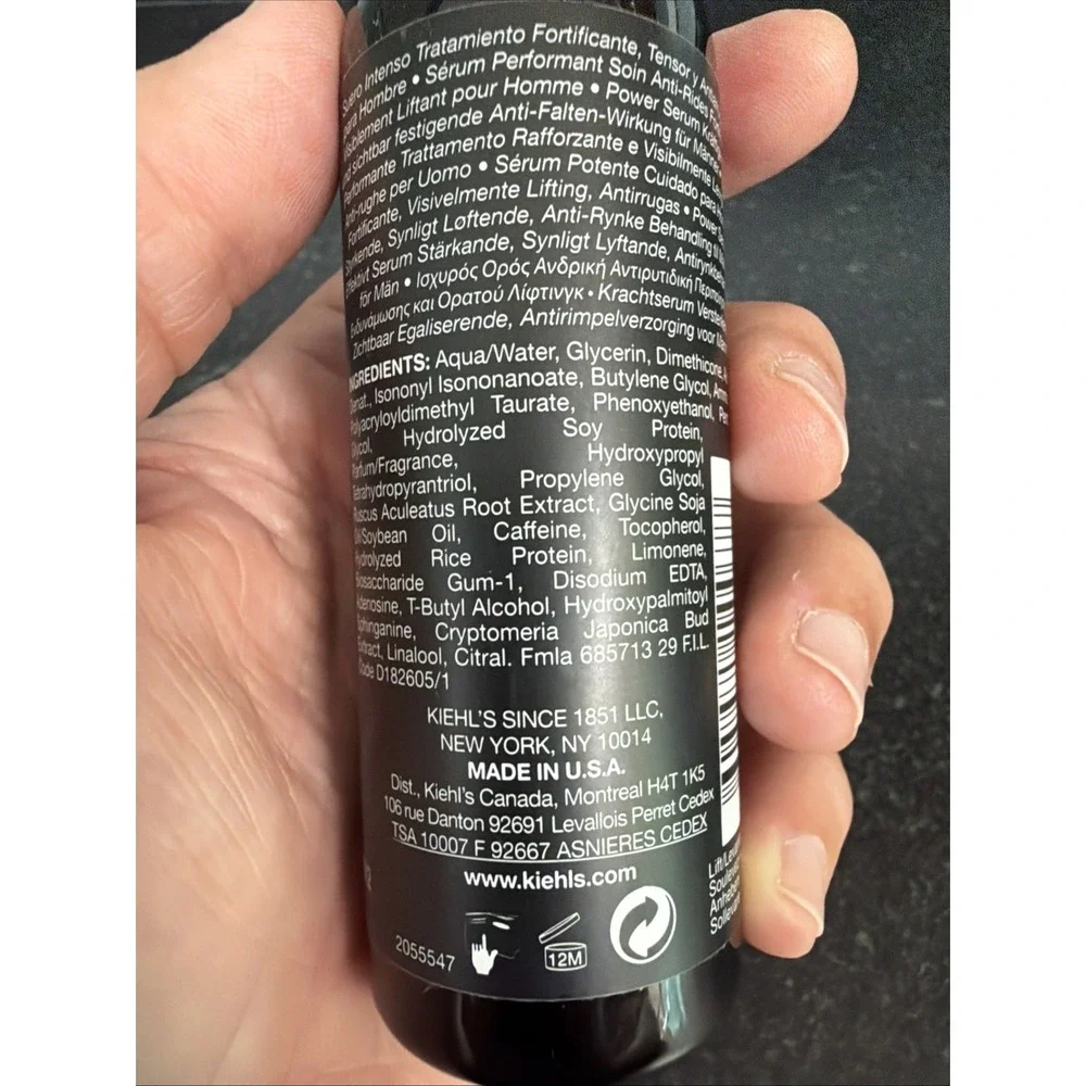 Kiehl's Age Defender Power Serum Anti Wrinkle Treatment Men 2.5oz 75 ML NEW